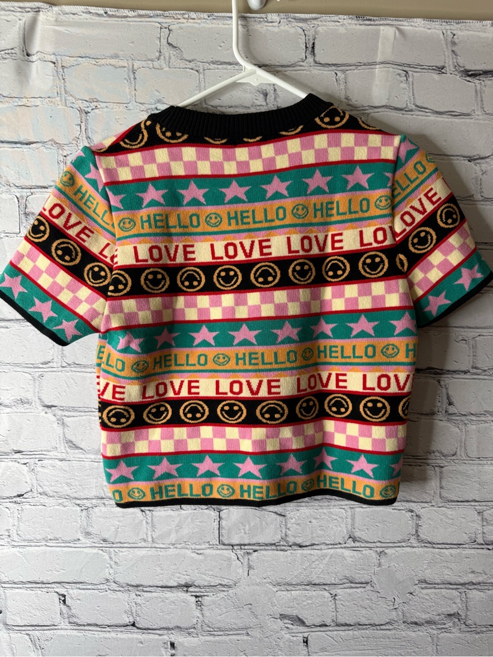 Debut colorful cropped short sleeve sweater - Picture 5 of 6